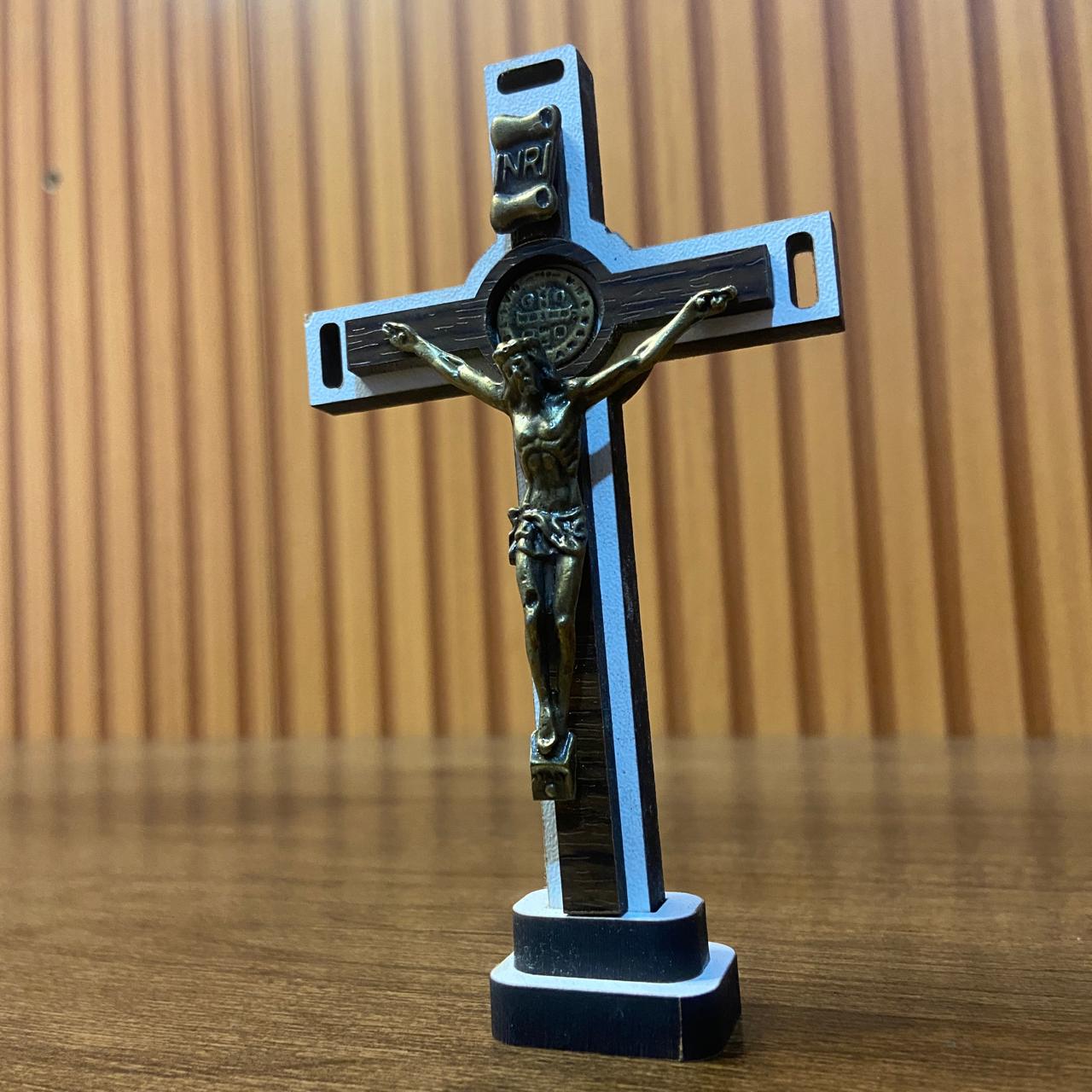 CRUCIFIXO MDF DE MESA 11CM (1 UNIDADE)