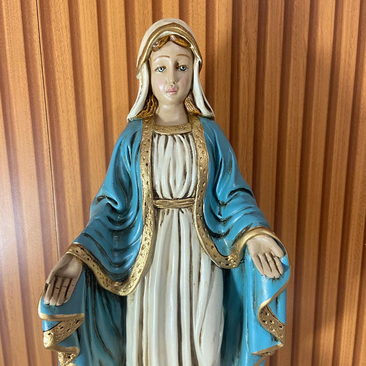 IMAGEM DE GESSO NOSSA SENHORA DAS GRAÇAS 40CM (1 UNIDADE)