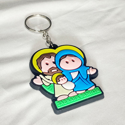 CHAVEIRO EMBORRACHADO SAGRADA FAMÍLIA  MOD3 (12 UNIDADES)