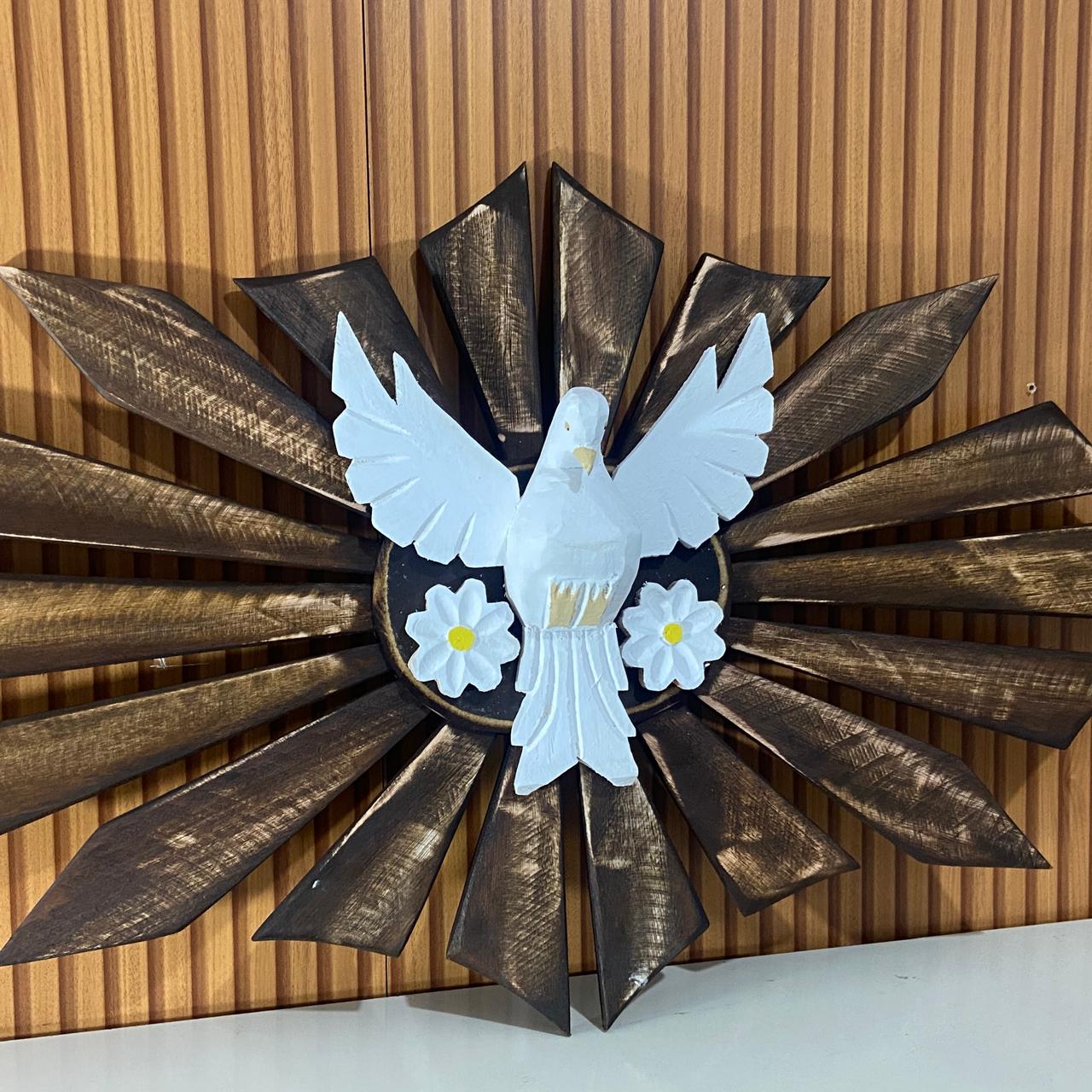 MANDALA MADEIRA MARROM DIVINO ESPIRITO SANTO 48CMX1M  (1 UNIDADE)