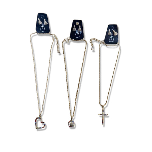 CORRENTE DOURADA COM BRINCO MODELOS SORTIDOS  (3 UNIDADES)