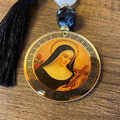 CHAVEIRO DE PEDRARIAS SANTA RITA EM ACRÍLICO (1 UNIDADE)