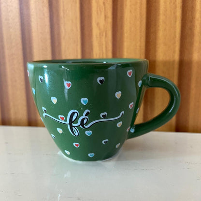 XÍCARA COQUINHO VERDE MOD1 FÉ (1 UNIDADE)