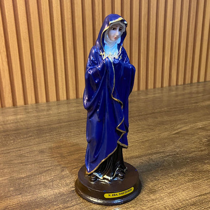 IMAGEM DE RESINA NACIONAL NOSSA SENHORA DAS DORES 20CM (1 UNIDADE)