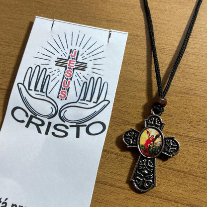 CORDÃO COM CRUZ RESINADA SAO MIGUEL ARCANJO ( 3 UNIDADES)