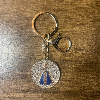 CHAVEIRO LUXO NOSSA SENHORA APARECIDA COM STRASS MOD5 (6 UNIDADES)