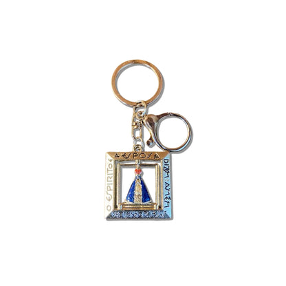 CHAVEIRO DOURADO NICHO NOSSA SENHORA APARECIDA COM STRASS (6UNIDADES)