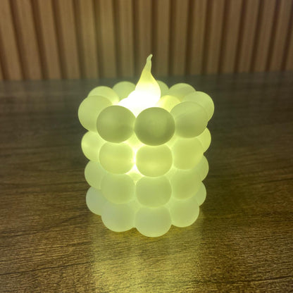 VELA ELETRÔNICA DECORADA - BOLINHAS 7,5CM ( 1 UNIDADES)
