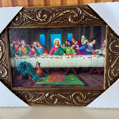 QUADRO COM MOLDURA RESINADO SANTA CEIA  15,5 X 20,5 (1 UNIDADE)