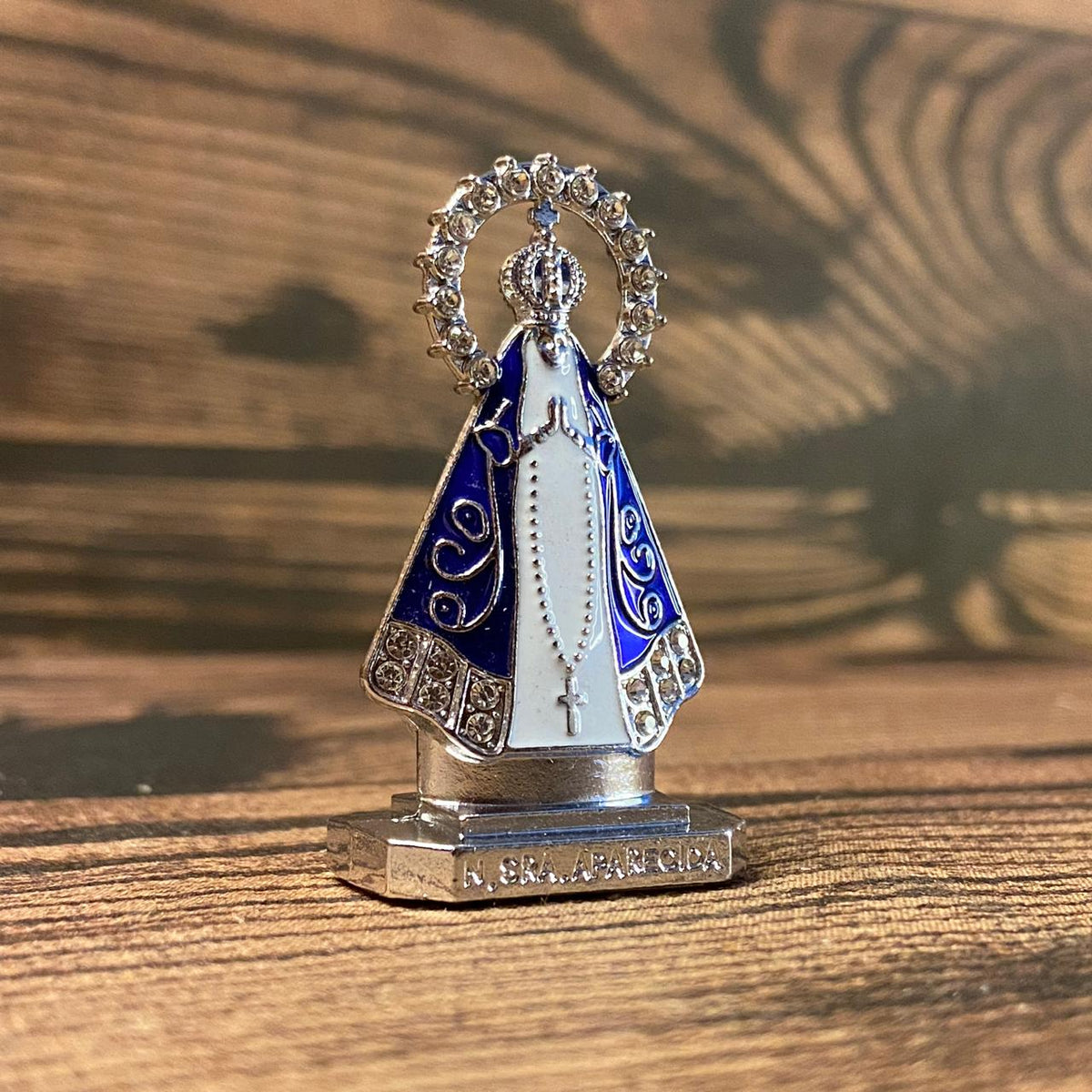 IMAGEM NOSSA SENHORA APARECIDA PARA CARRO PRATA (12 UNIDADES)