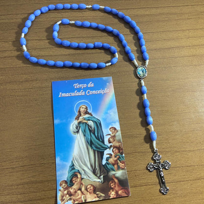 TERÇO DE VIDRO NOSSA SENHORA DA IMACULADA CONCEIÇÃO 6MM (1 UNIDADE)
