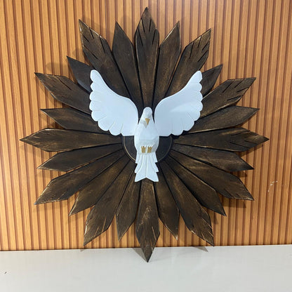 MANDALA MADEIRA MARROM DIVINO ESPIRITO SANTO  75X71CM (1 UNIDADE)