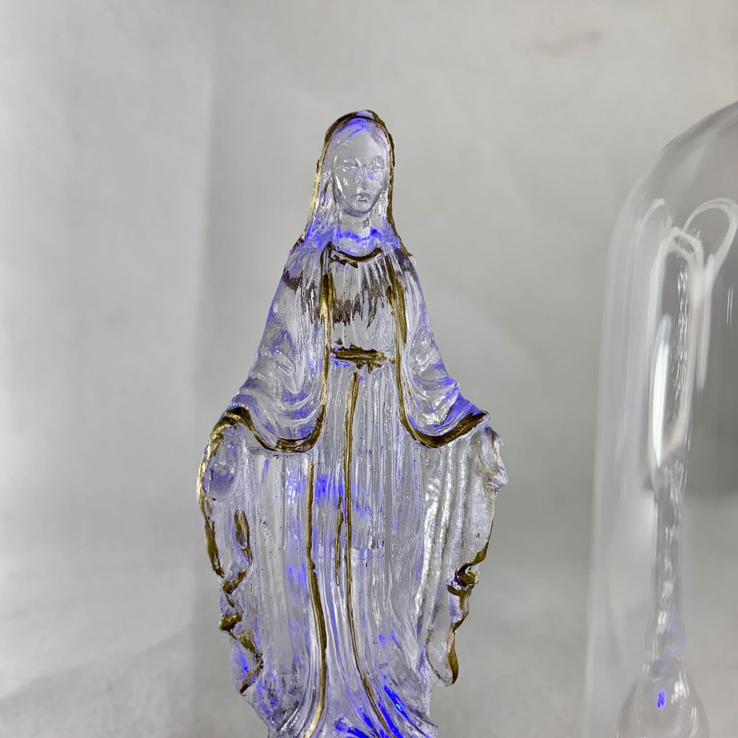 IMAGEM DE ACRÍLICO NOSSA SENHORA DAS GRAÇAS COM LED E REDOMA 13CM (1 UNIDADE)
