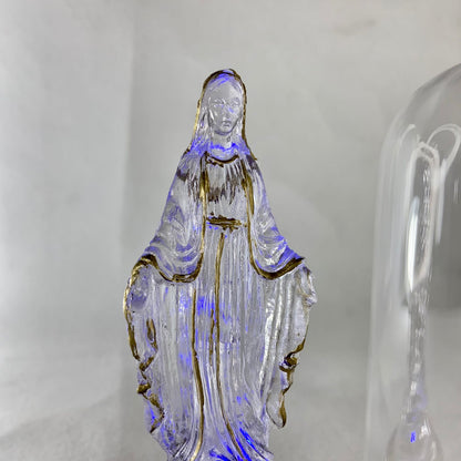 IMAGEM DE ACRÍLICO NOSSA SENHORA DAS GRAÇAS COM LED E REDOMA 13CM (1 UNIDADE)