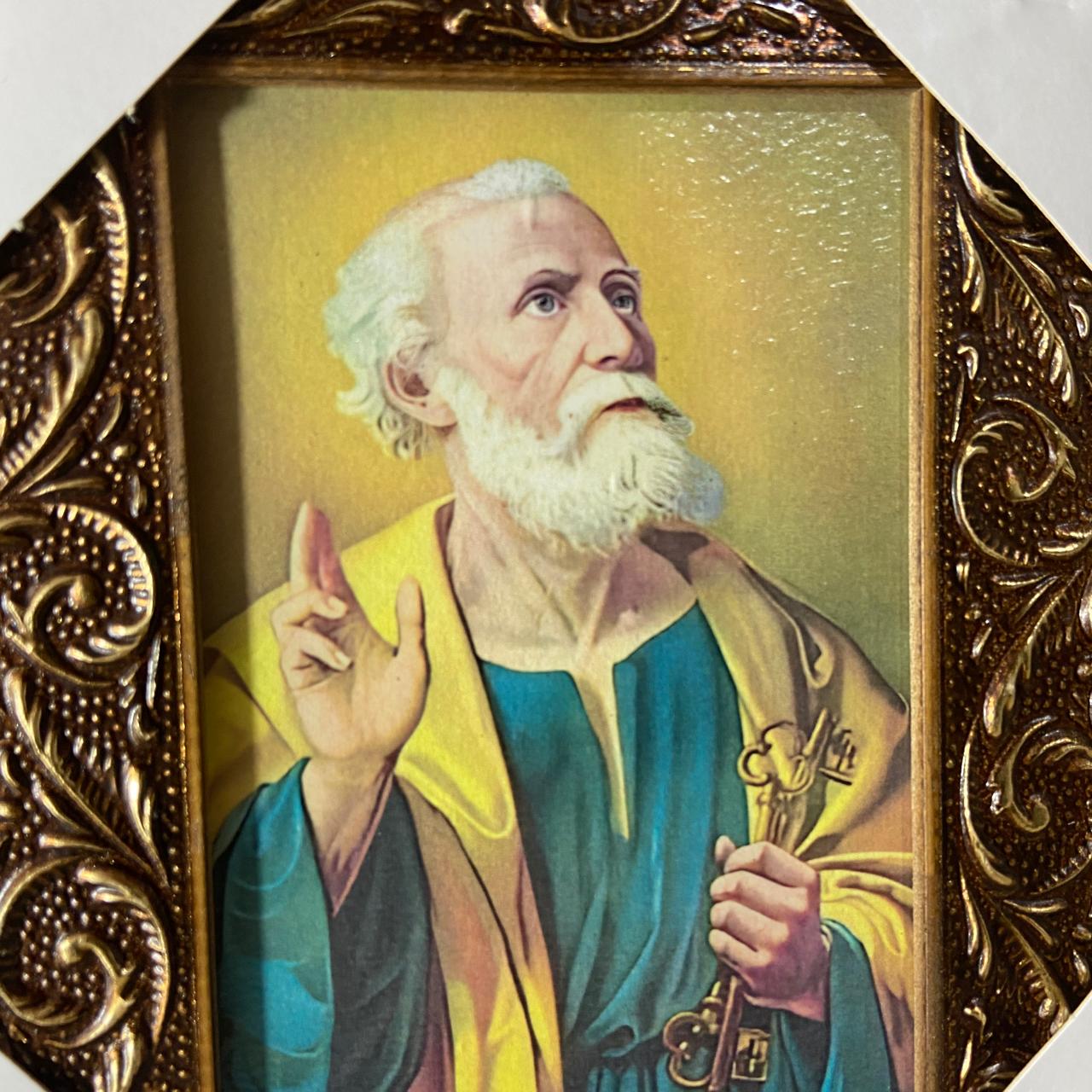 QUADRO COM MOLDURA RESINADO SÃO PEDRO 20,5X15,5 (1 UNIDADE)