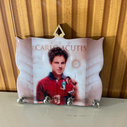 PORTA CHAVE RESINADO CARLO ACUTIS 14CM (1 UNIDADE)