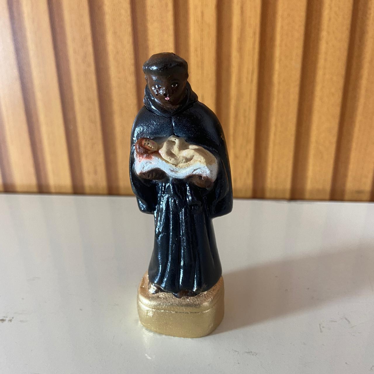 IMAGEM DE GESSO SÃO BENEDITO 9,5CM (1 UNIDADE)