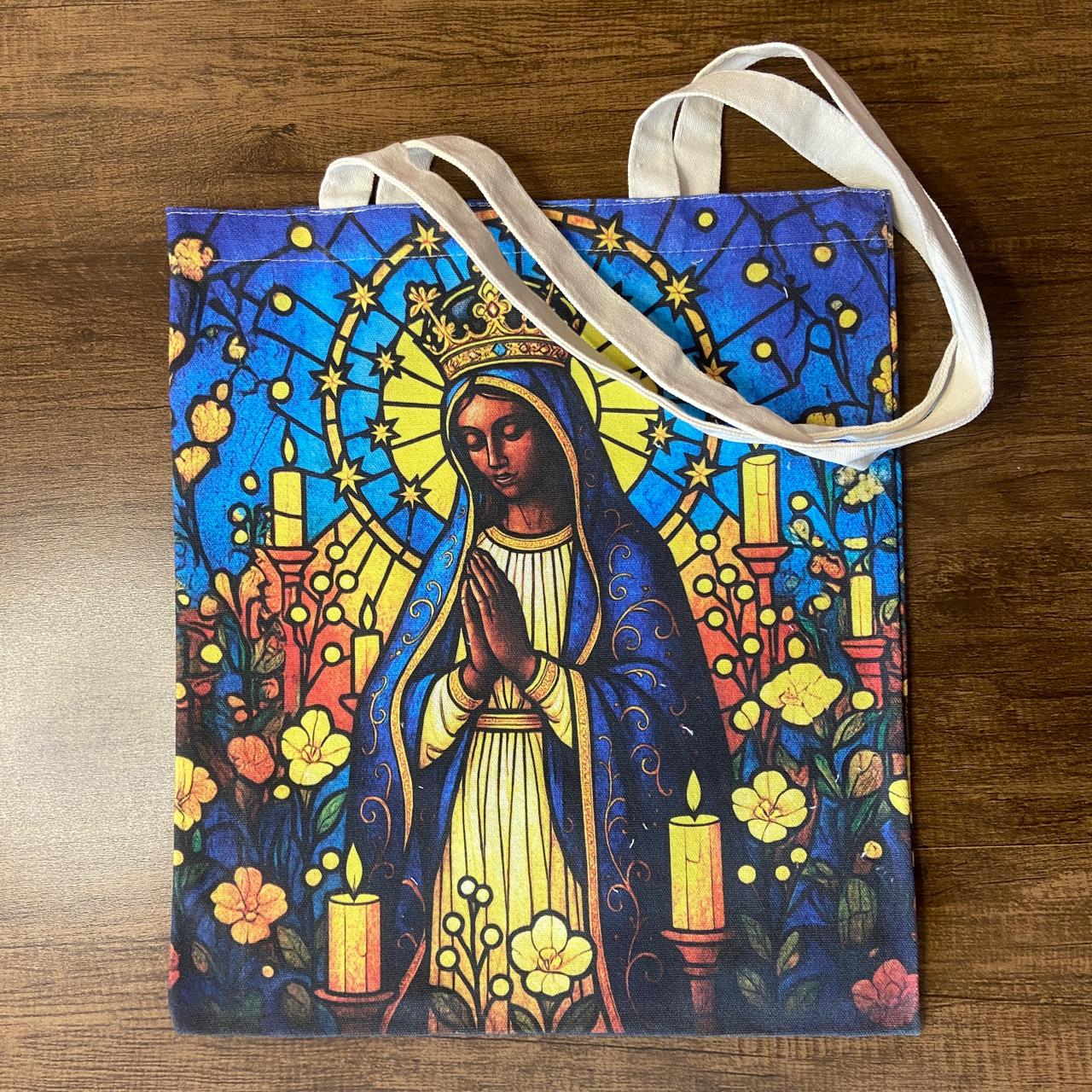 SACOLA DE COMPRAS NOSSA SENHORA APARECIDA 39x34,5CM  - MOD4 (1 UNIDADE)