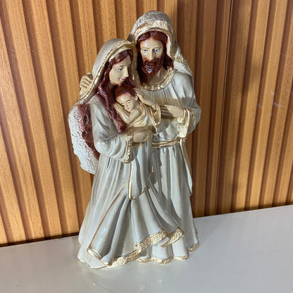 IMAGEM DE GESSO SAGRADA FAMÍLIA 29CM (1 UNIDADE)