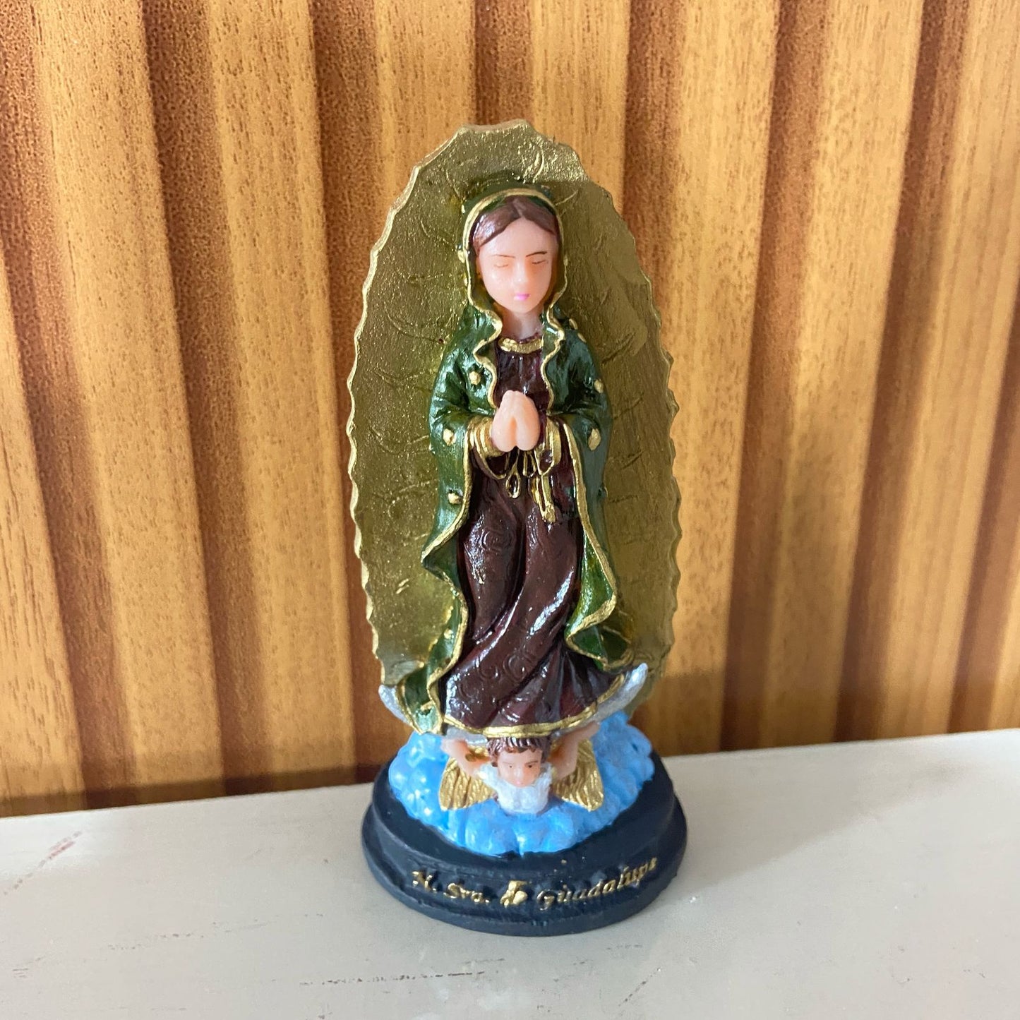 IMAGEM DE RESINA NACIONAL NOSSA SENHORA DE GUADALUPE 11CM (1 UNIDADE)