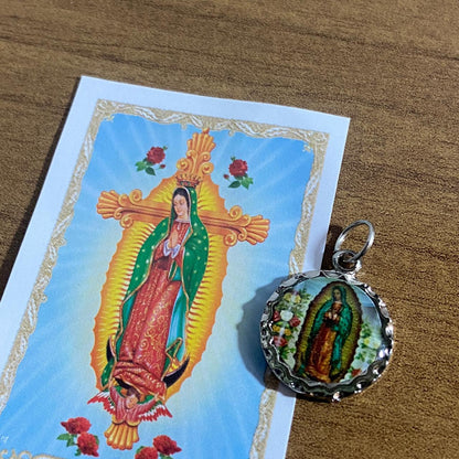 MEDALHA NÍQUEL RESINADA NOSSA SENHORA DE GUADALUPE (6 UNIDADE)