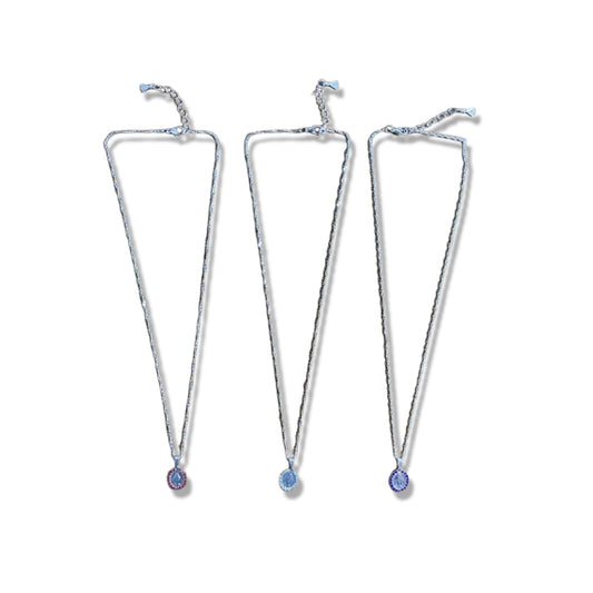 CORRENTE PRATEADA NOSSA SENHORA DAS GRAÇAS MODELOS SORTIDOS ( 3 UNIDADES)