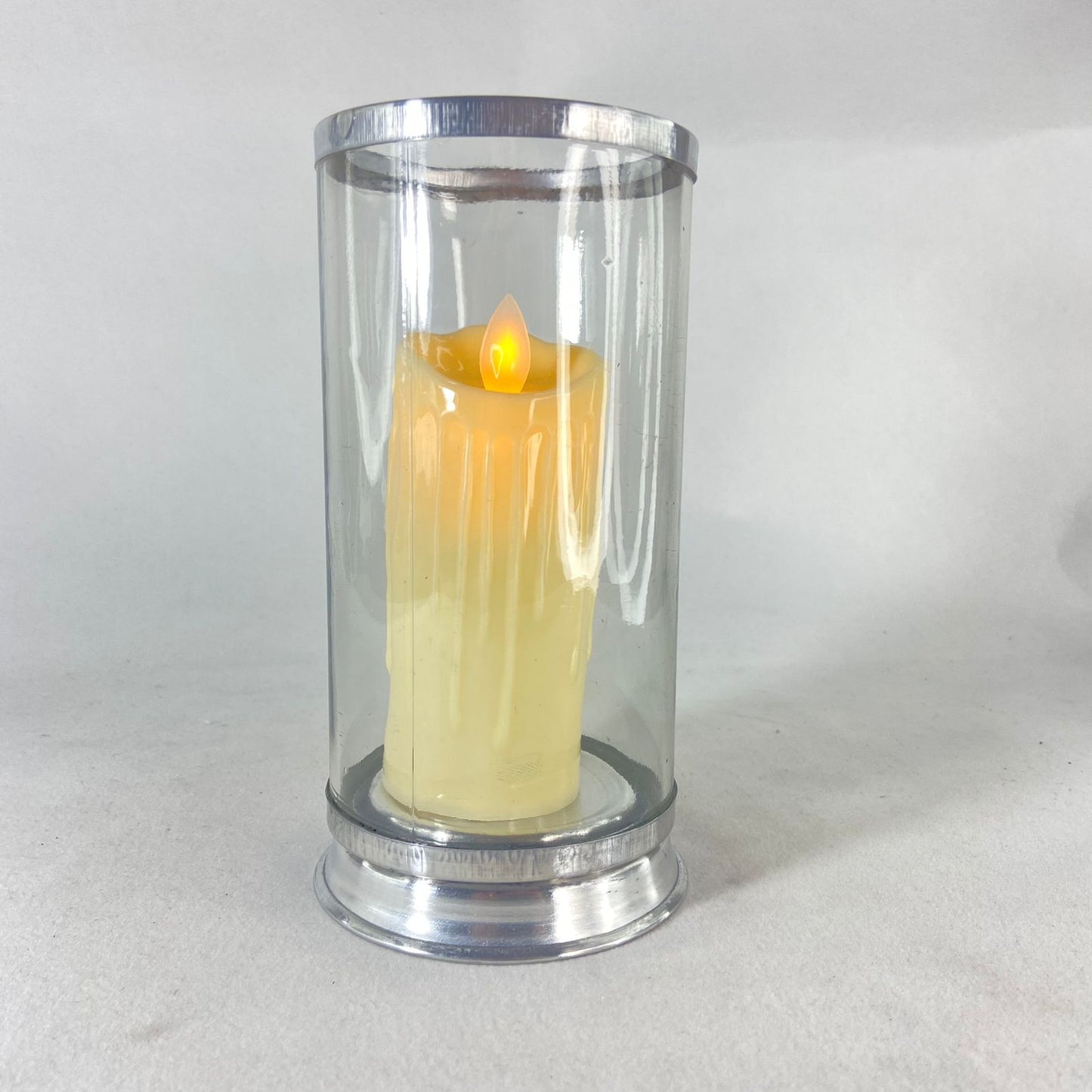 PORTA VELA DE VIDRO TRANSPARENTE G 18CM (1 UNIDADE)