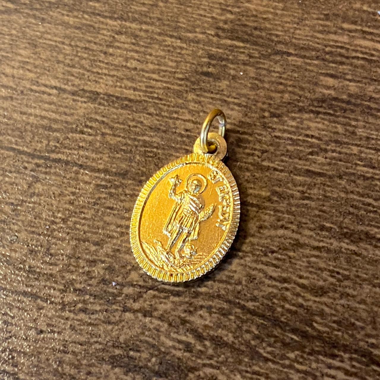 MEDALHA ITALIANA DOURADA SANTO EXPEDITO  ( 06UNIDADES)