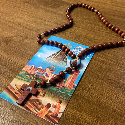 TERÇO DE MADEIRA NOSSA SENHORA APARECIDA  07MM ( 03 UNIDADES )