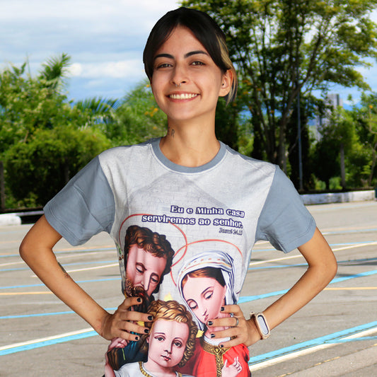 CAMISETA CINZA SAGRADA FAMÍLIA P (1 UNIDADE)