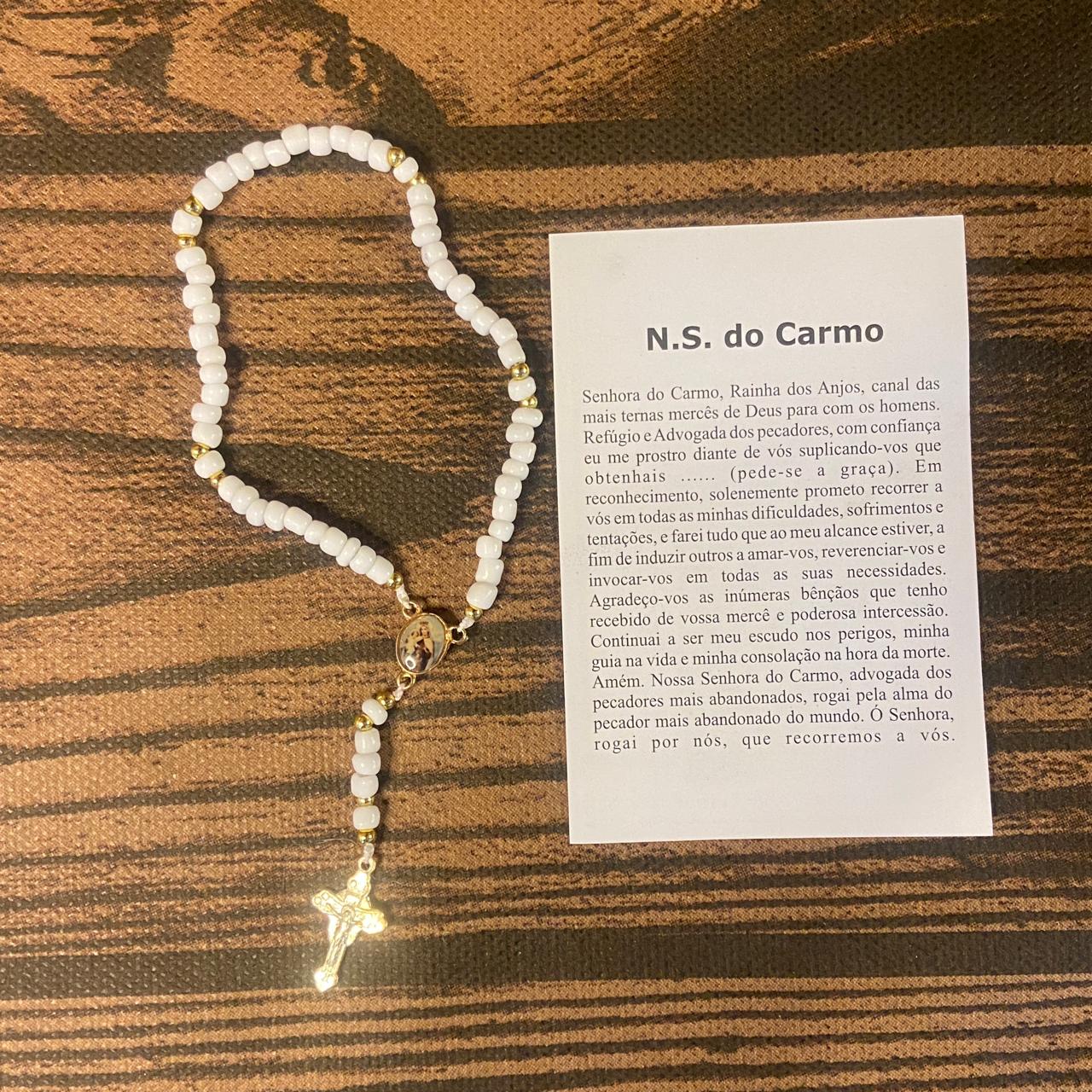 TERÇO MIÇANGA NOSSA SENHORA DO CARMO  4MM   (1UNIDADE)