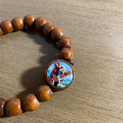 PULSEIRA DE MADEIRA SÃO MIGUEL ARCANJO (12 UNIDADES)