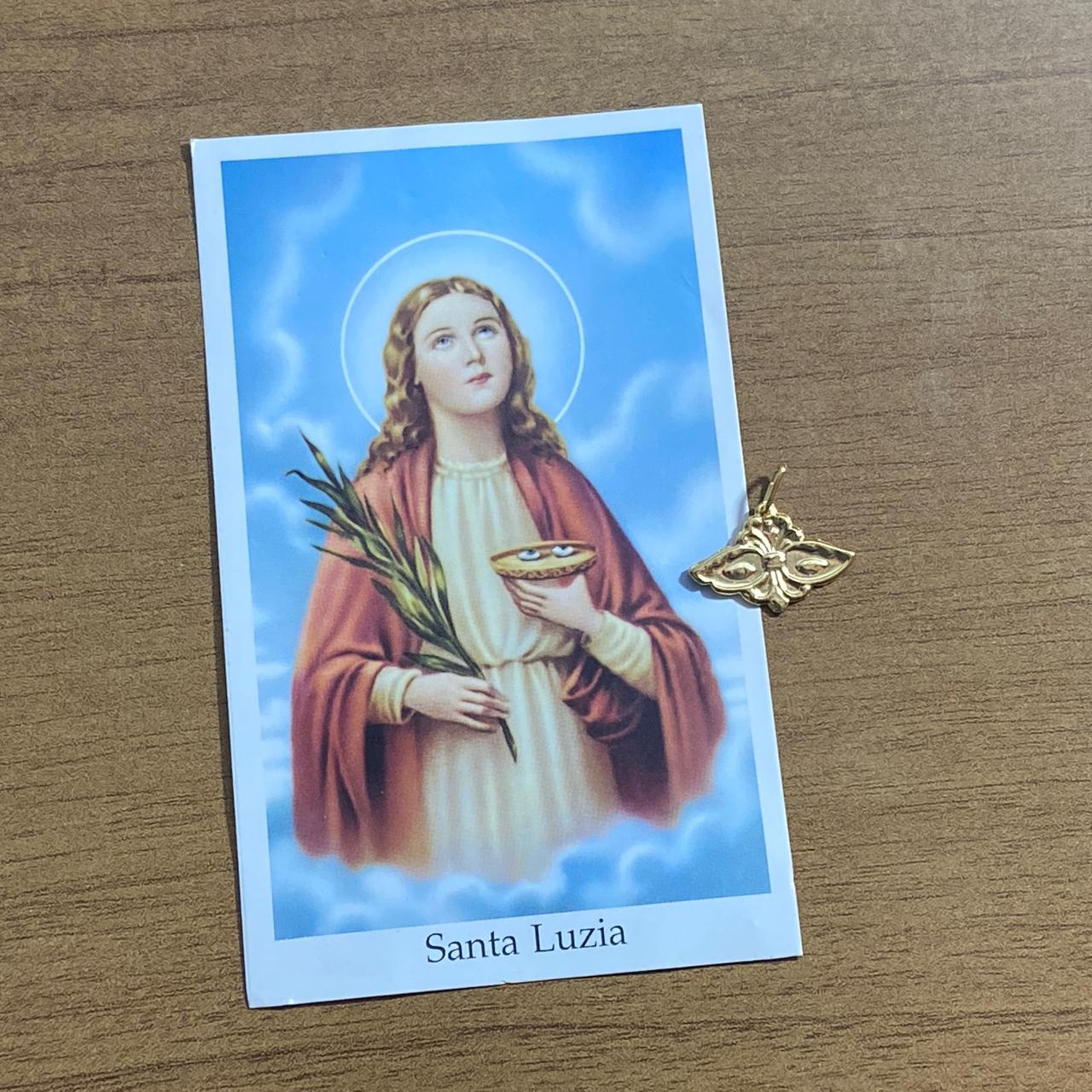 PINGENTE DOURADO OLHOS DE SANTA LUZIA  (1 UNIDADE)