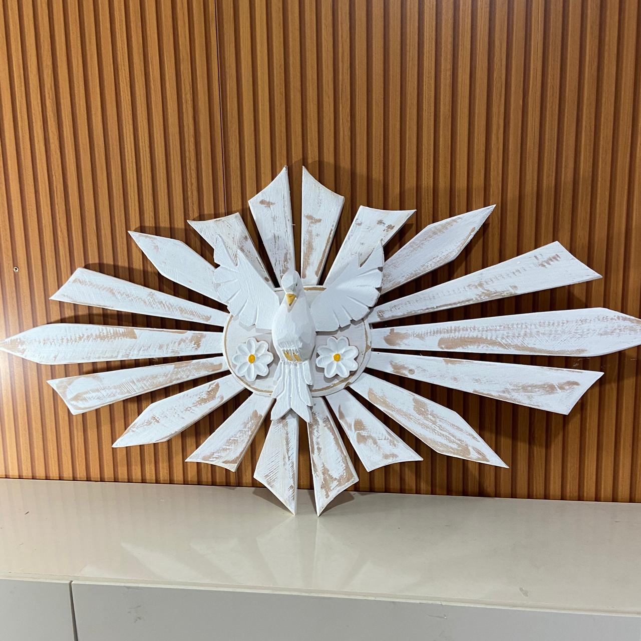 MANDALA MADEIRA BRANCA DIVINO ESPIRITO SANTO 48CMX1M  (1 UNIDADE)