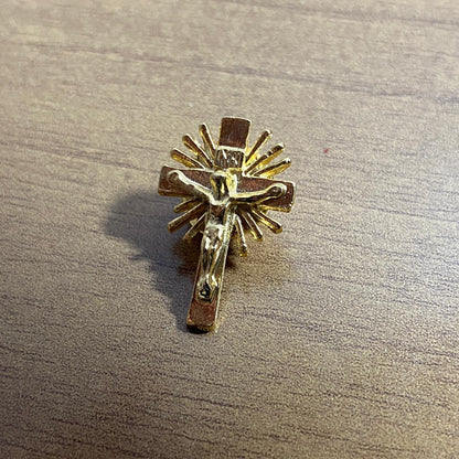 BOTOM DOURADO CRUCIFIXO (6 UNIDADES)