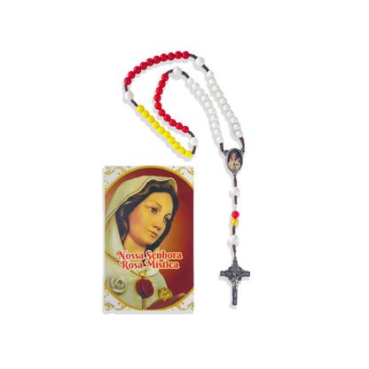 TERÇO ACRÍLICO NOSSA SENHORA DA ROSA MÍSTICA 08MM (1 UNIDADE)
