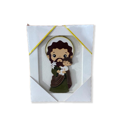 QUADRO MDF SÃO JOSÉ INFANTIL COM ACRÍLICO 16,2CMX 13CM (1 UNIDADE)
