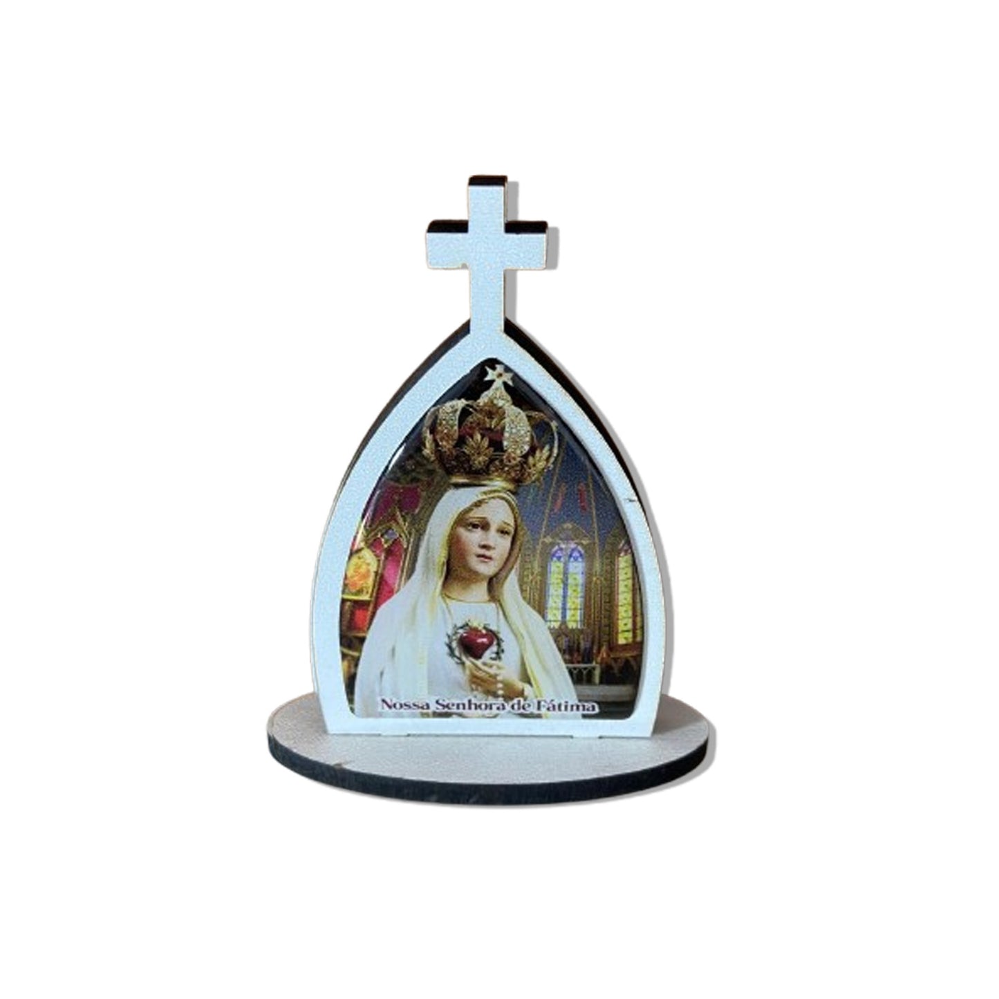 CAPELA MDF DESMONTÁVEL NOSSA SENHORA DE FÁTIMA 11CM (1 UNIDADE)