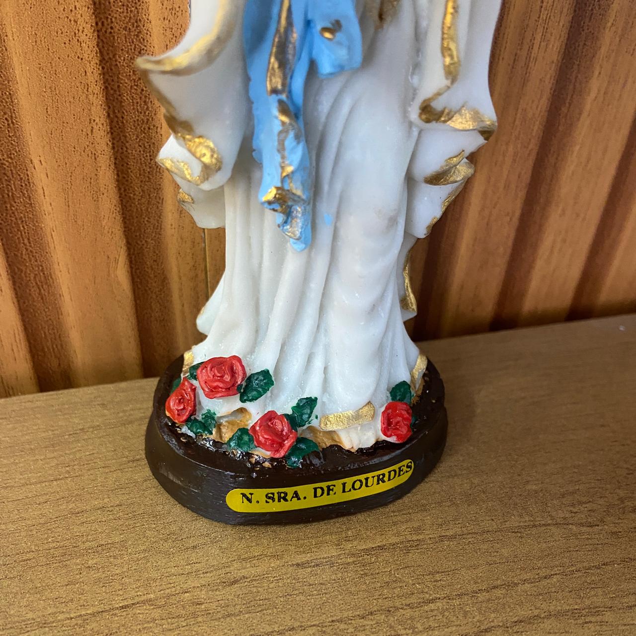 IMAGEM DE RESINA NACIONAL NOSSA SENHORA DE LOURDES 14CM (1 UNIDADE)
