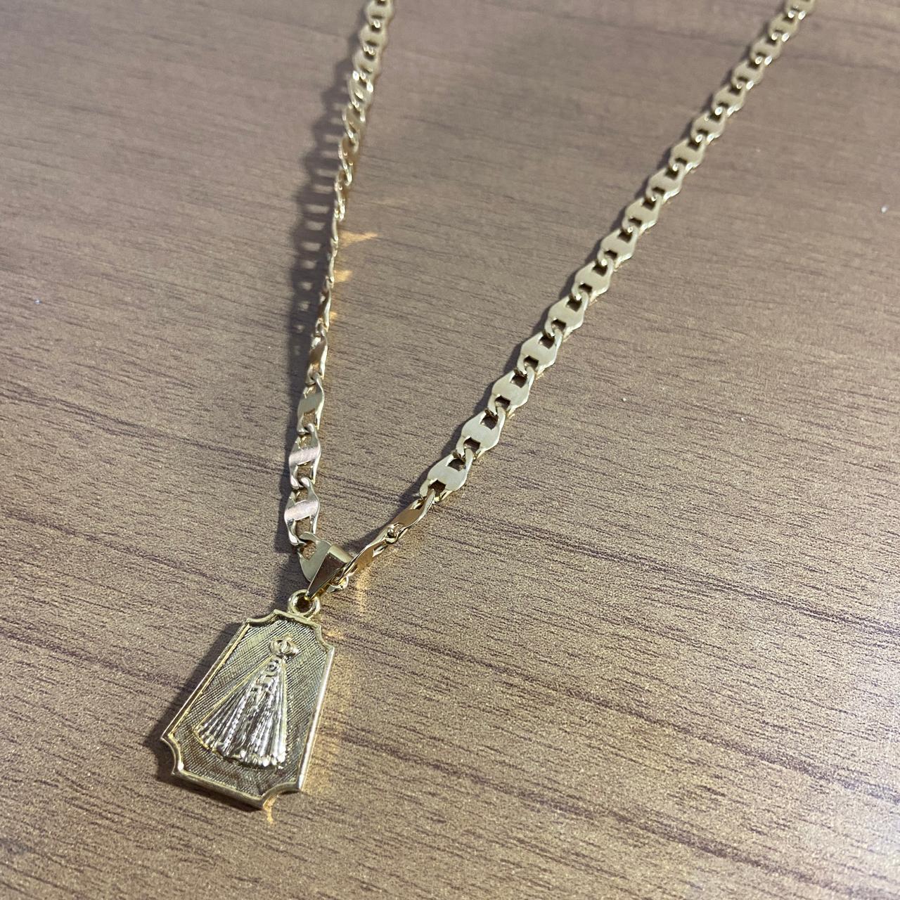 CORRENTE DOURADA NOSSA SENHORA APARECIDA  ( 1 UNIDADE)