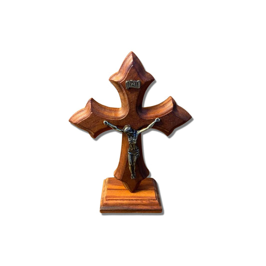 CRUCIFIXO MADEIRA DE MESA  20,5CM (1 UNIDADE)