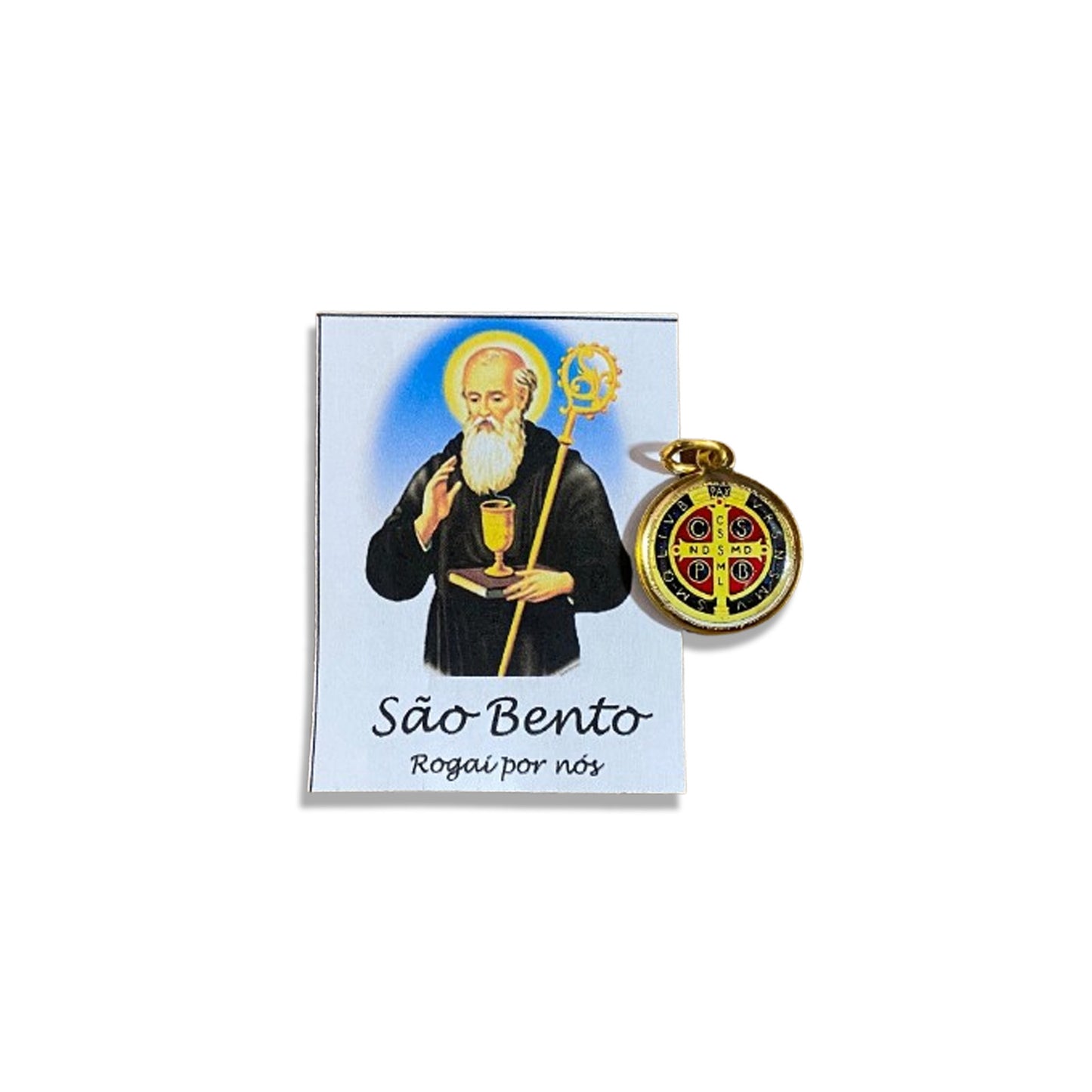 MEDALHA DUPLA FACE MEDALHA SÃO BENTO (12 UNIDADES)