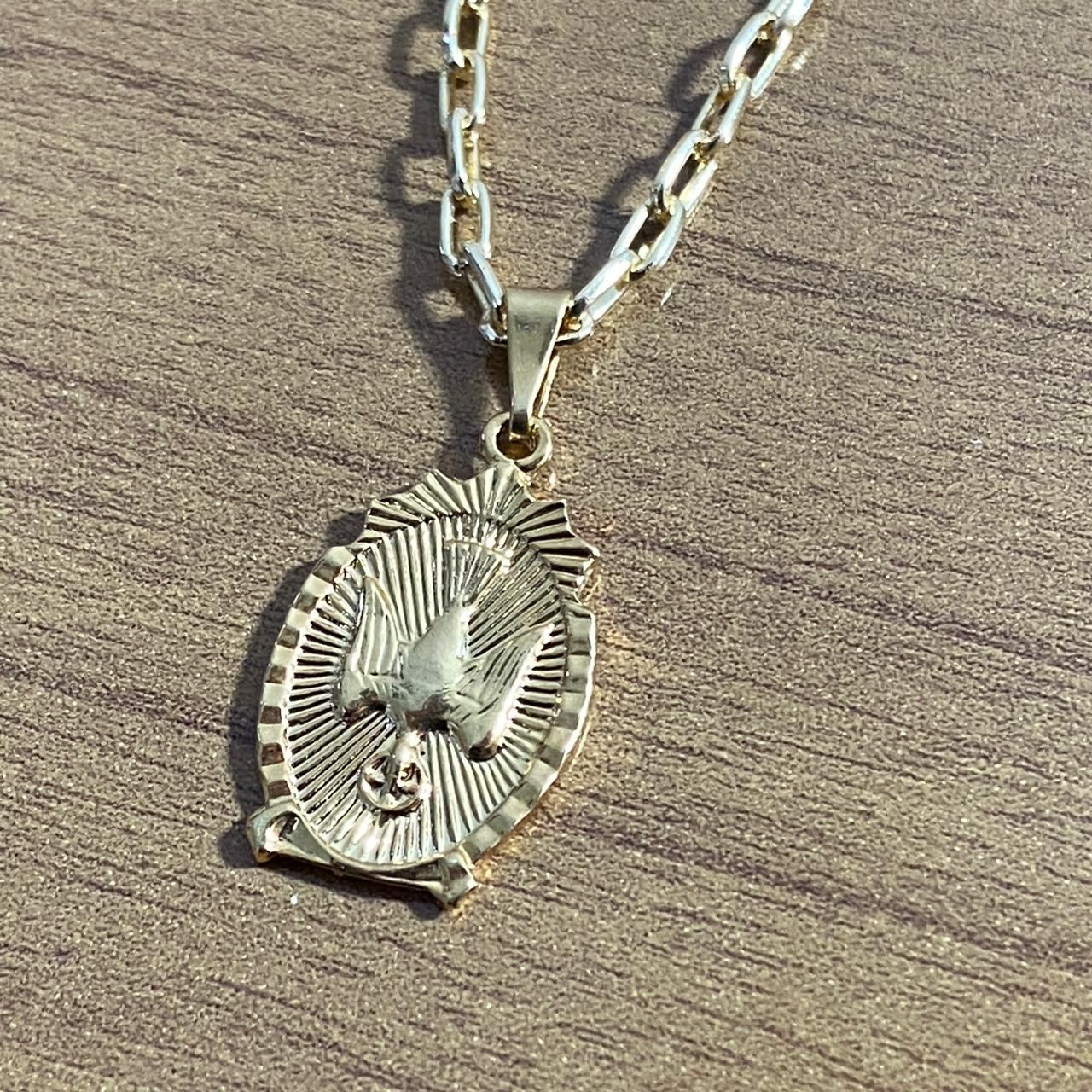 CORRENTE DOURADA DIVINO ESPÍRITO SANTO MOD2 ( 1 UNIDADE)