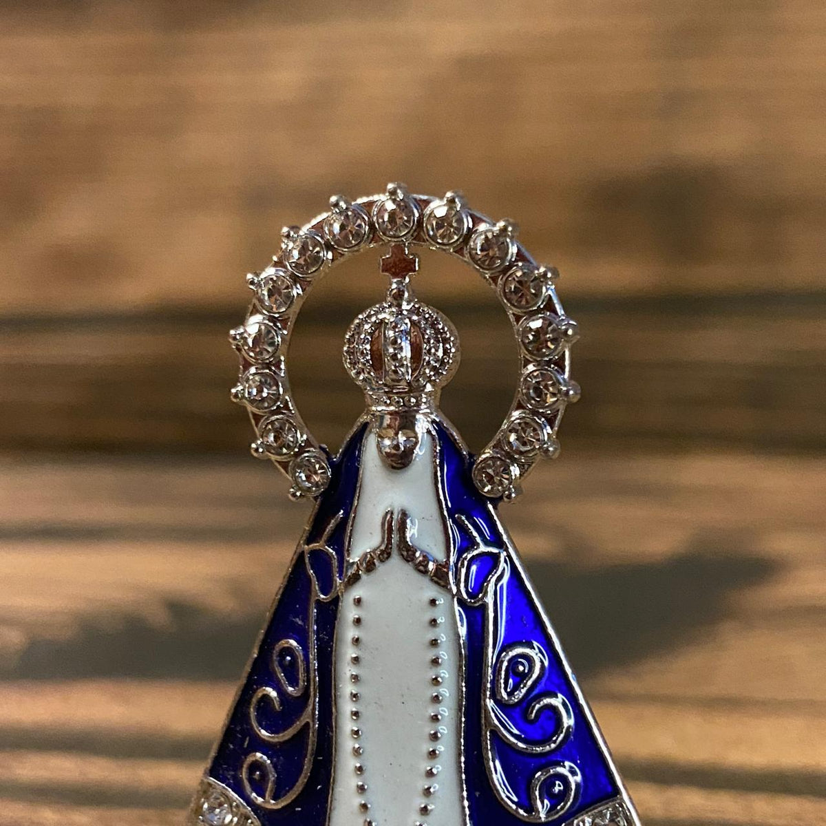 IMAGEM NOSSA SENHORA APARECIDA PARA CARRO PRATA (12 UNIDADES)
