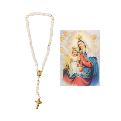 TERÇO MIÇANGA NOSSA SENHORA DO CARMO  4MM   (1UNIDADE)