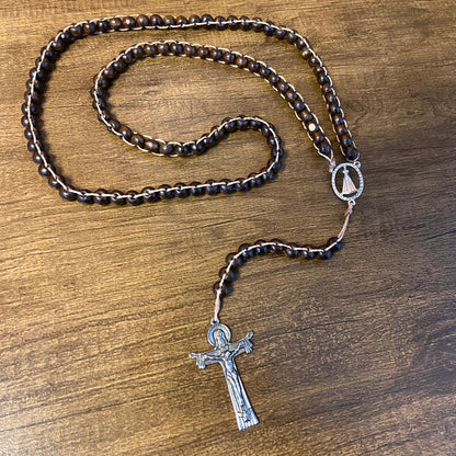 TERÇO DE MADEIRA DAS MIL AVE-MARIAS 08MM ( 1 UNIDADE)