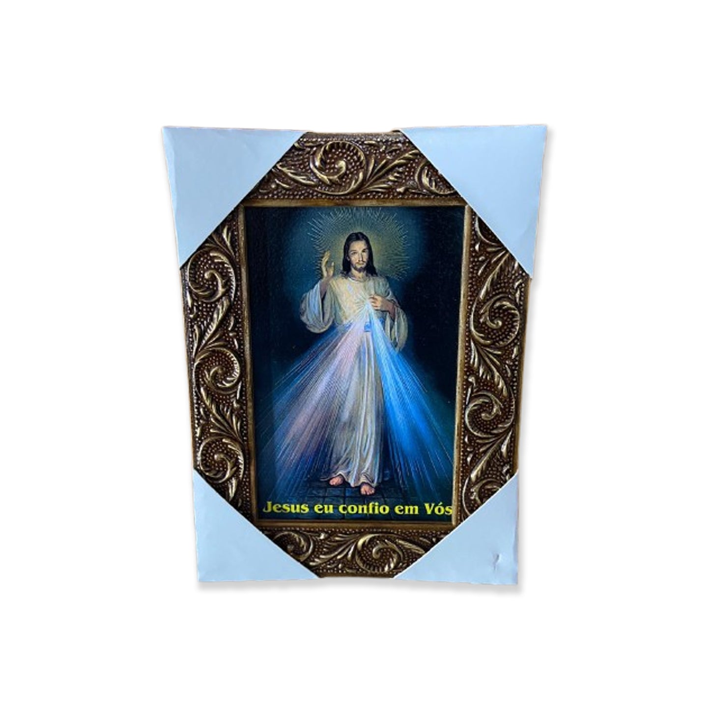 QUADRO COM MOLDURA RESINADO JESUS MISERICORDIOSO  20,5X15,5 (1 UNIDADE)