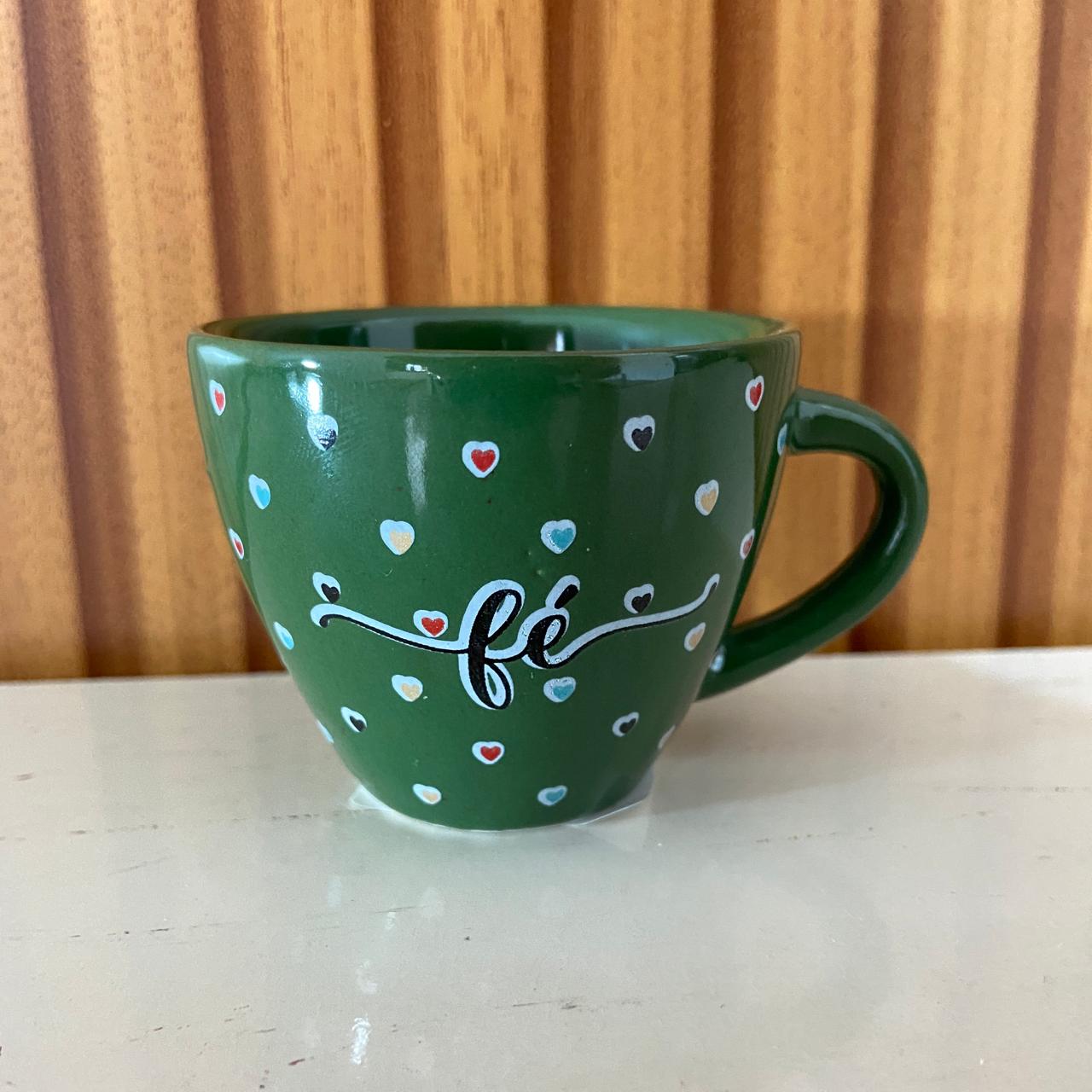 XÍCARA COQUINHO VERDE MOD1 FÉ (1 UNIDADE)