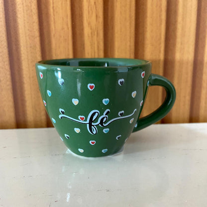 XÍCARA COQUINHO VERDE MOD1 FÉ (1 UNIDADE)