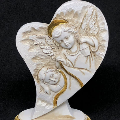 ENFEITE DE RESINA IMPORTADA ANJO BRANCO 9CM (1 UNIDADE)
